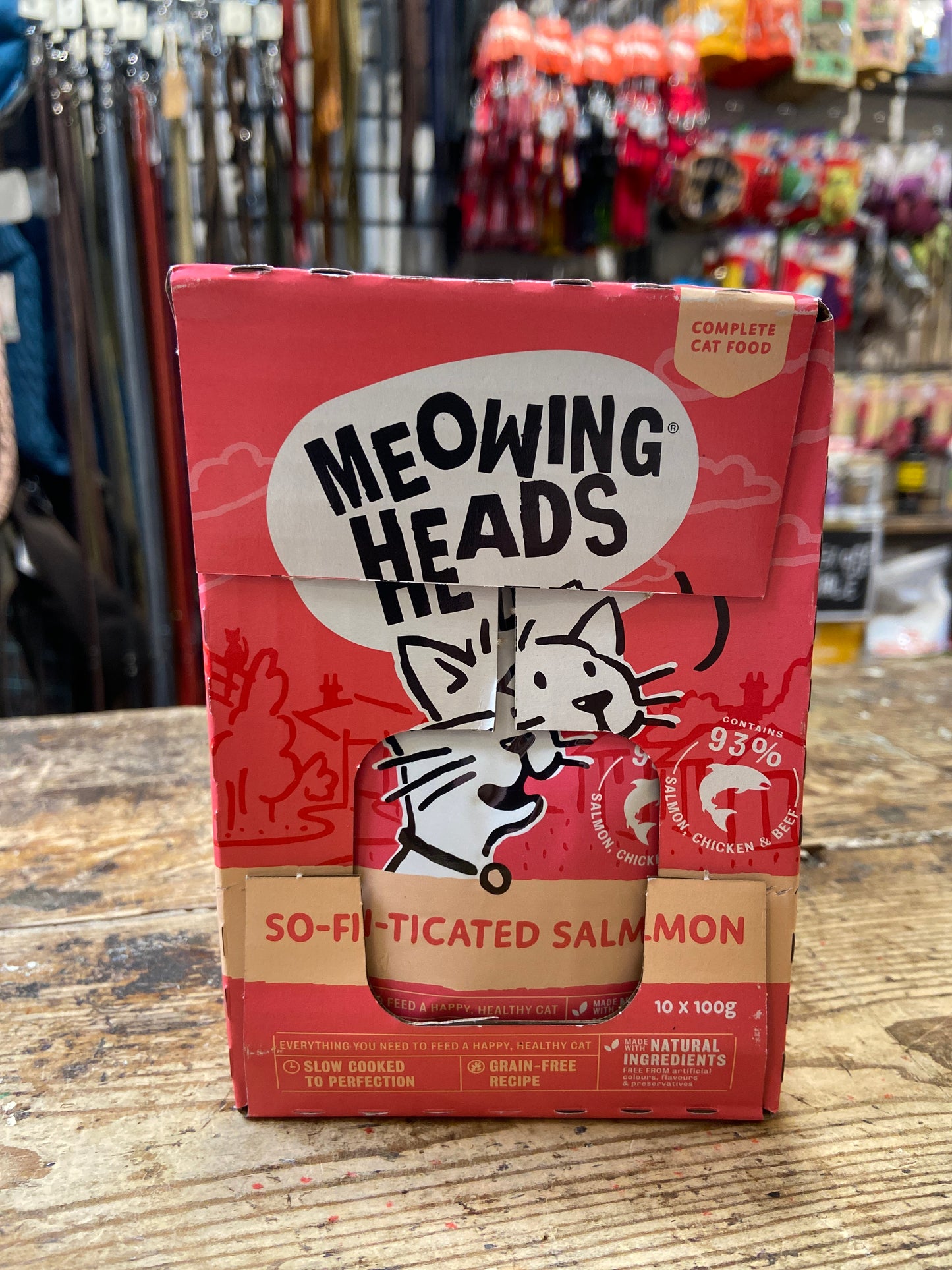 Meowing Heads, Sofishticated Salmon 100g Pouch, Box (X10)