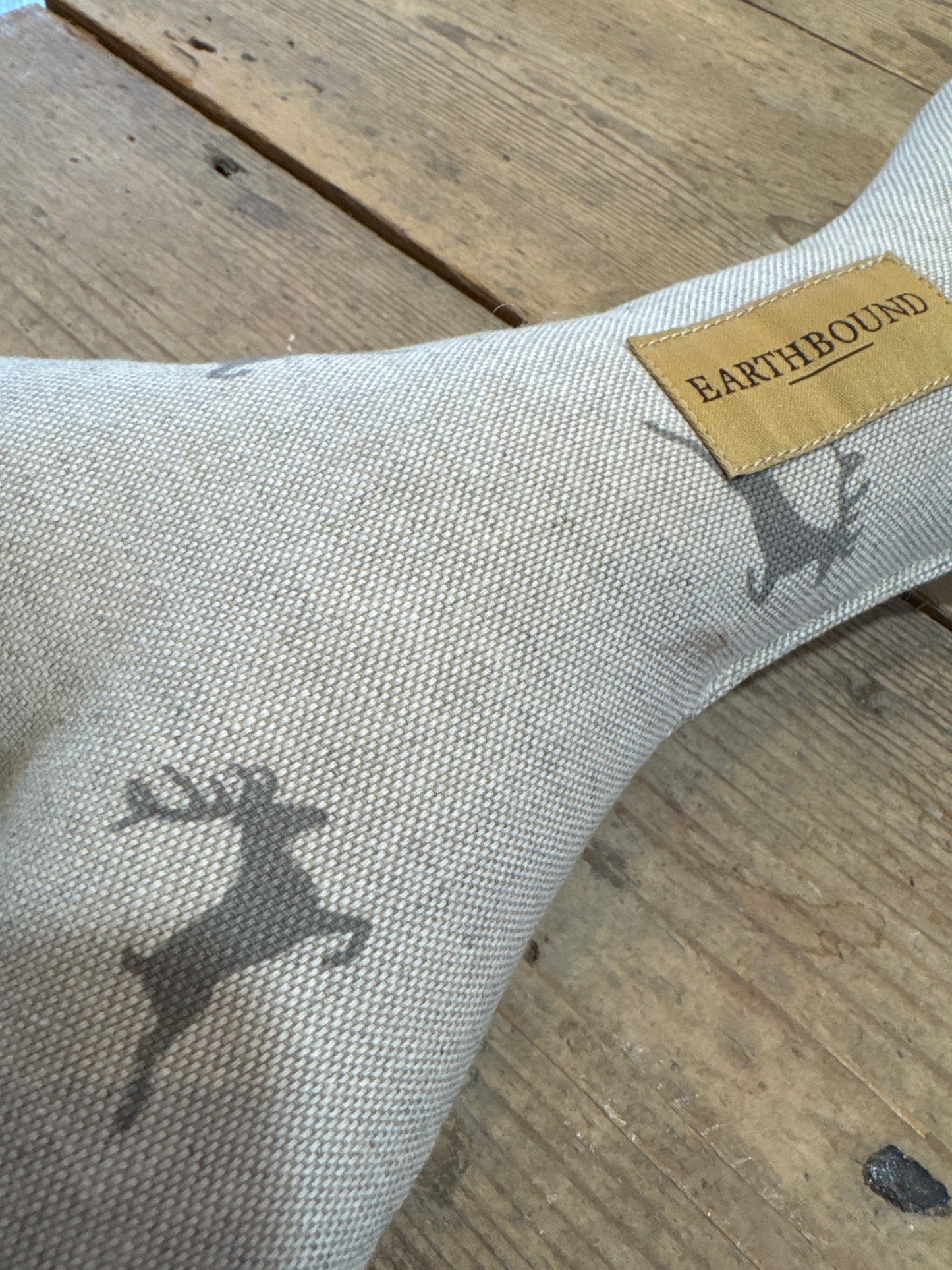 Earthbound, Squeaky Bone Toy Stag, Grey