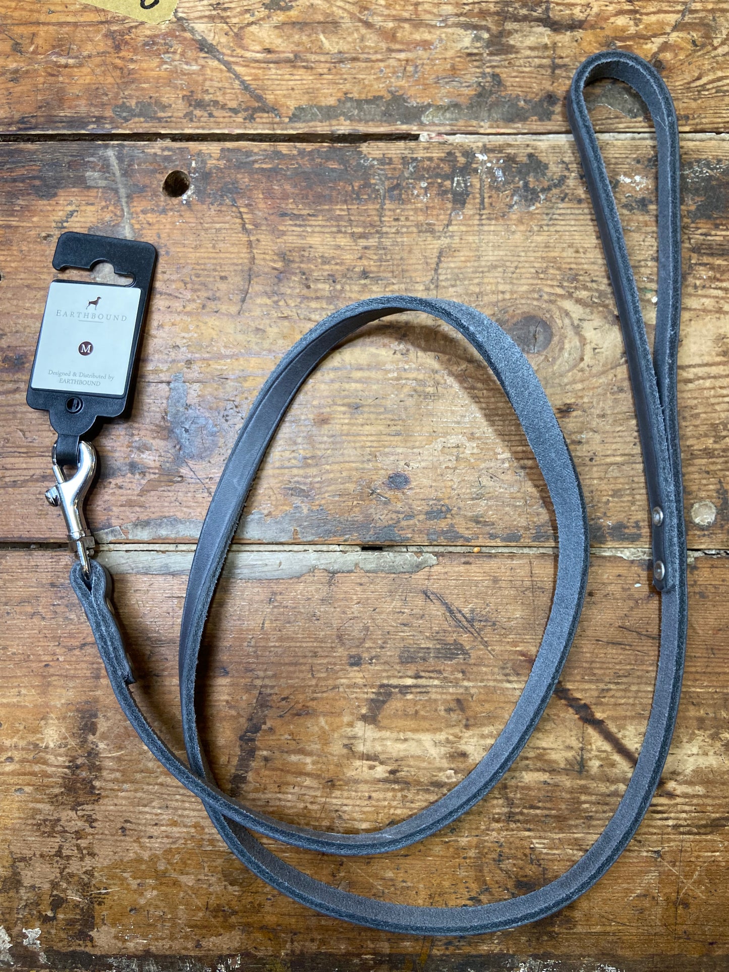 Earthbound, Soft Country Leather Lead, Grey