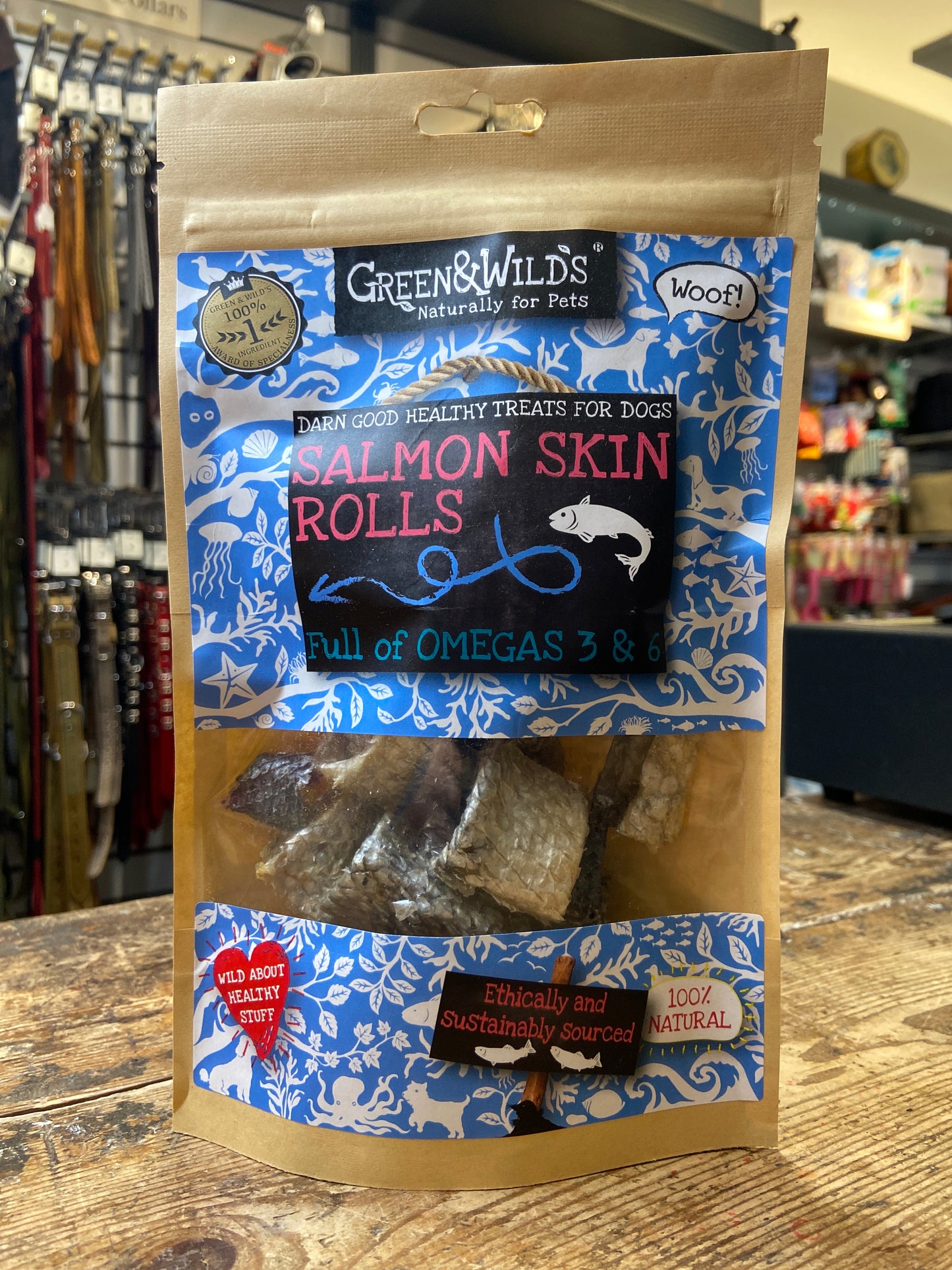 Green & Wilds, Salmon Skin Rolls