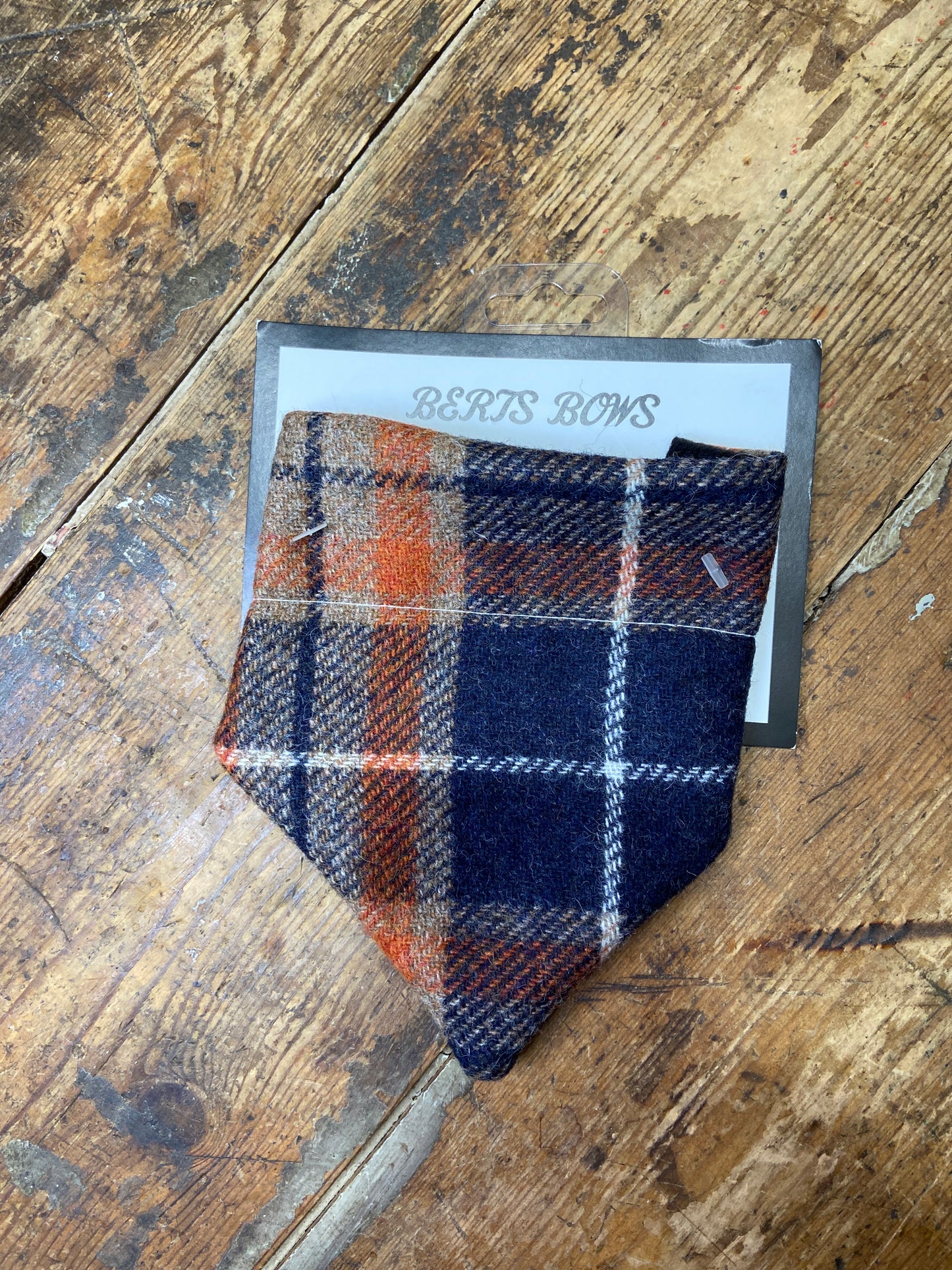 Bert's Bows, Pepper Tweed, Bandana, Small