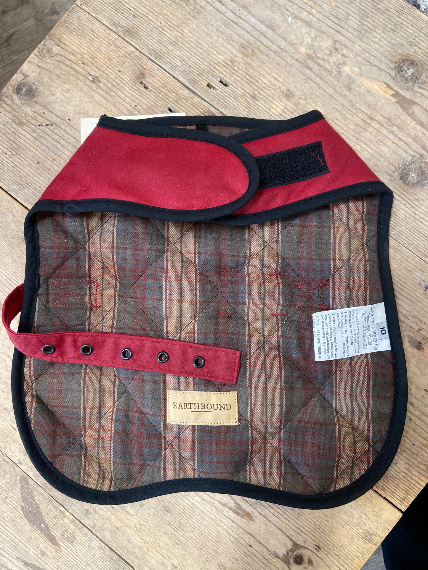 Earthbound, Premium Wax Dog Coat, Red