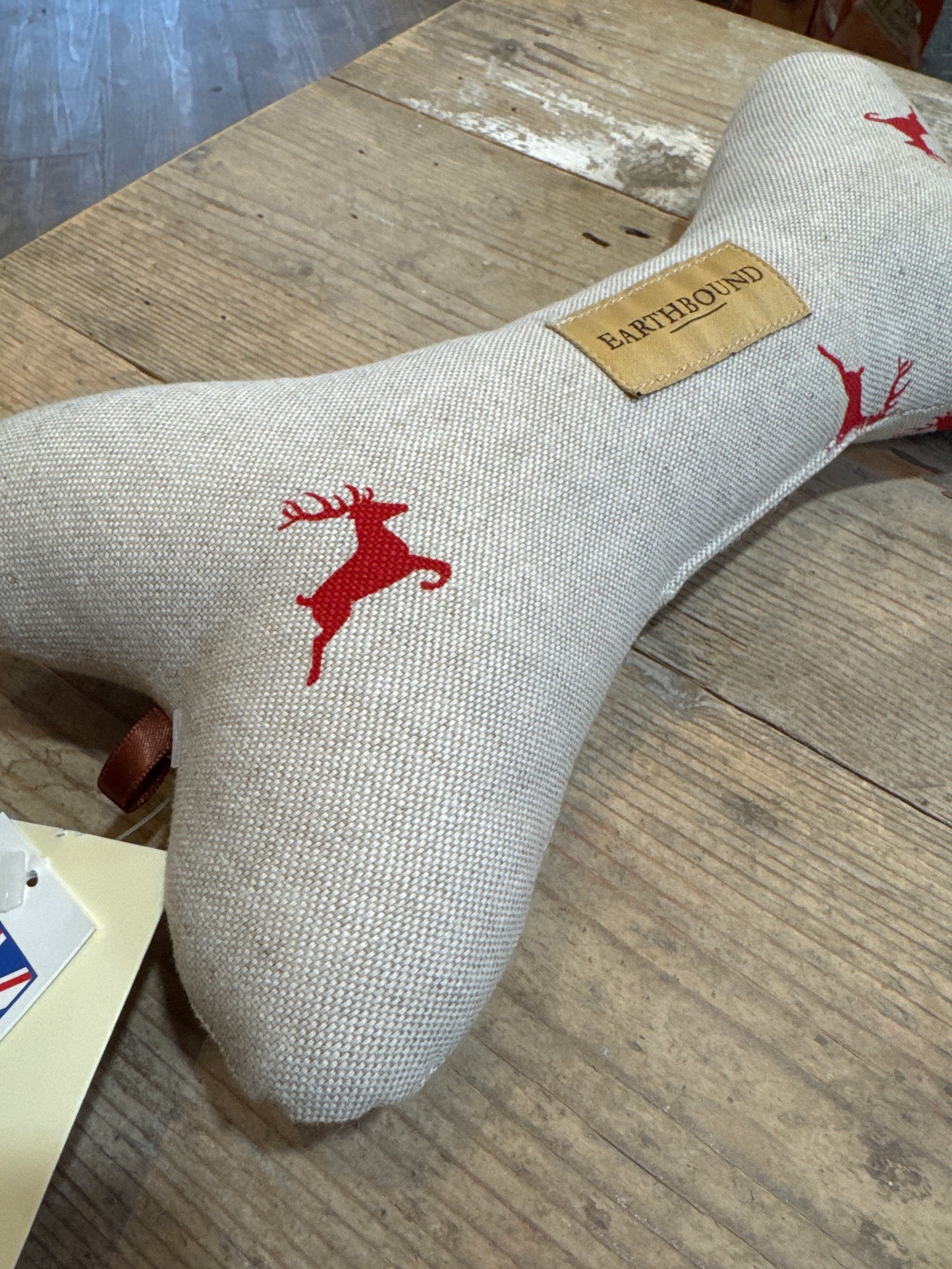Earthbound, Squeaky Bone Toy Stag, Red
