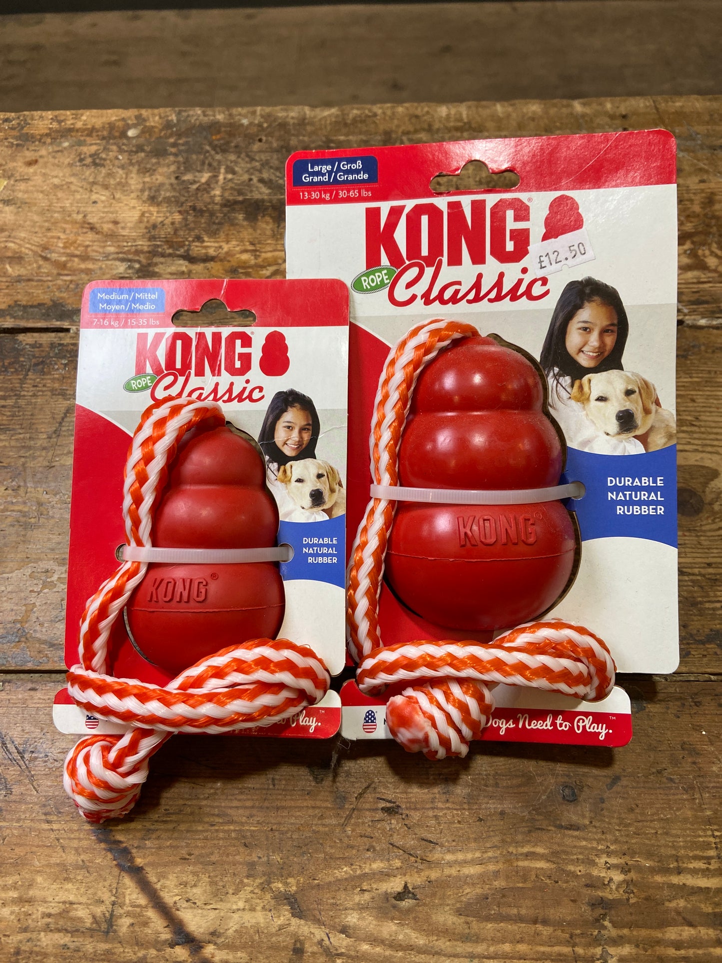 Kong, Classic with Rope, Red