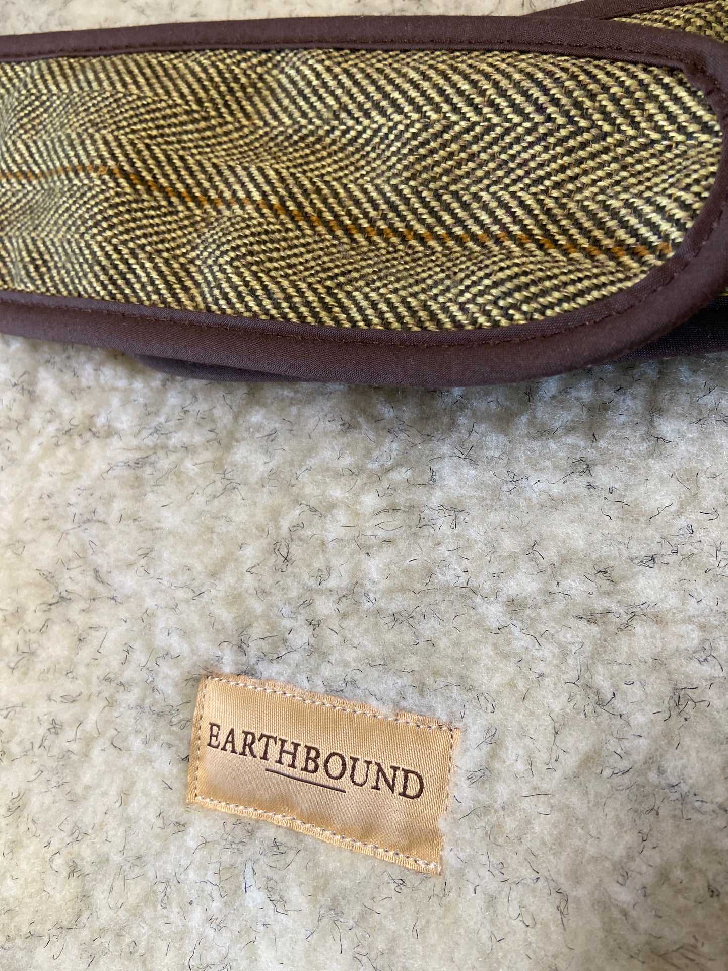 Earthbound, Tweed Sherpa Dog Coat, Green