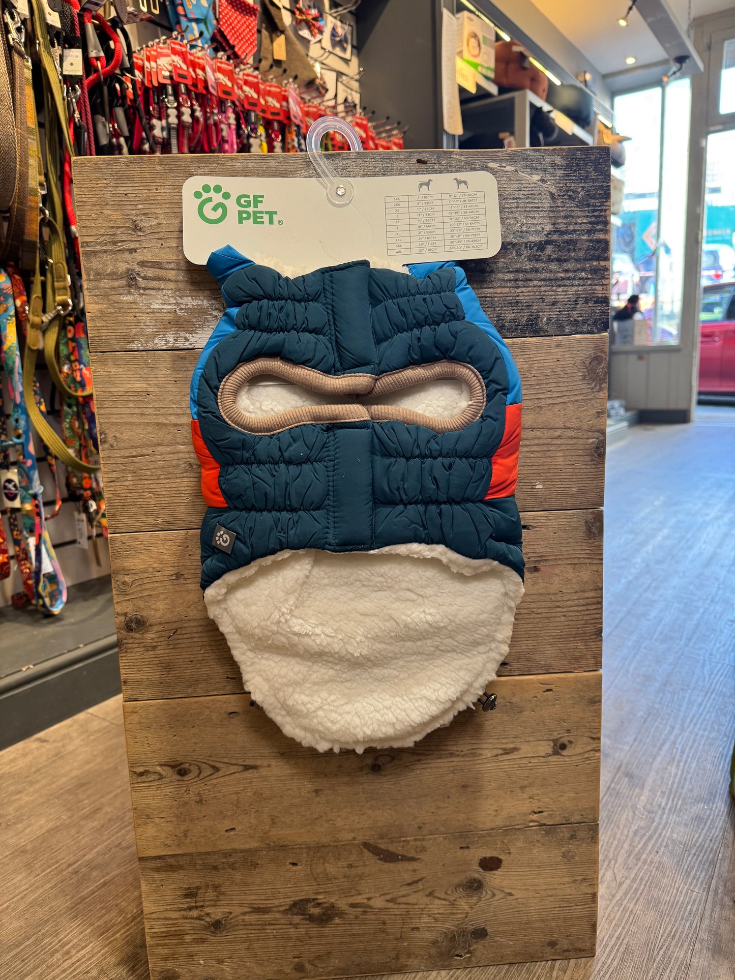 GF Pet, Elasto-Fit, Colour block Puffer