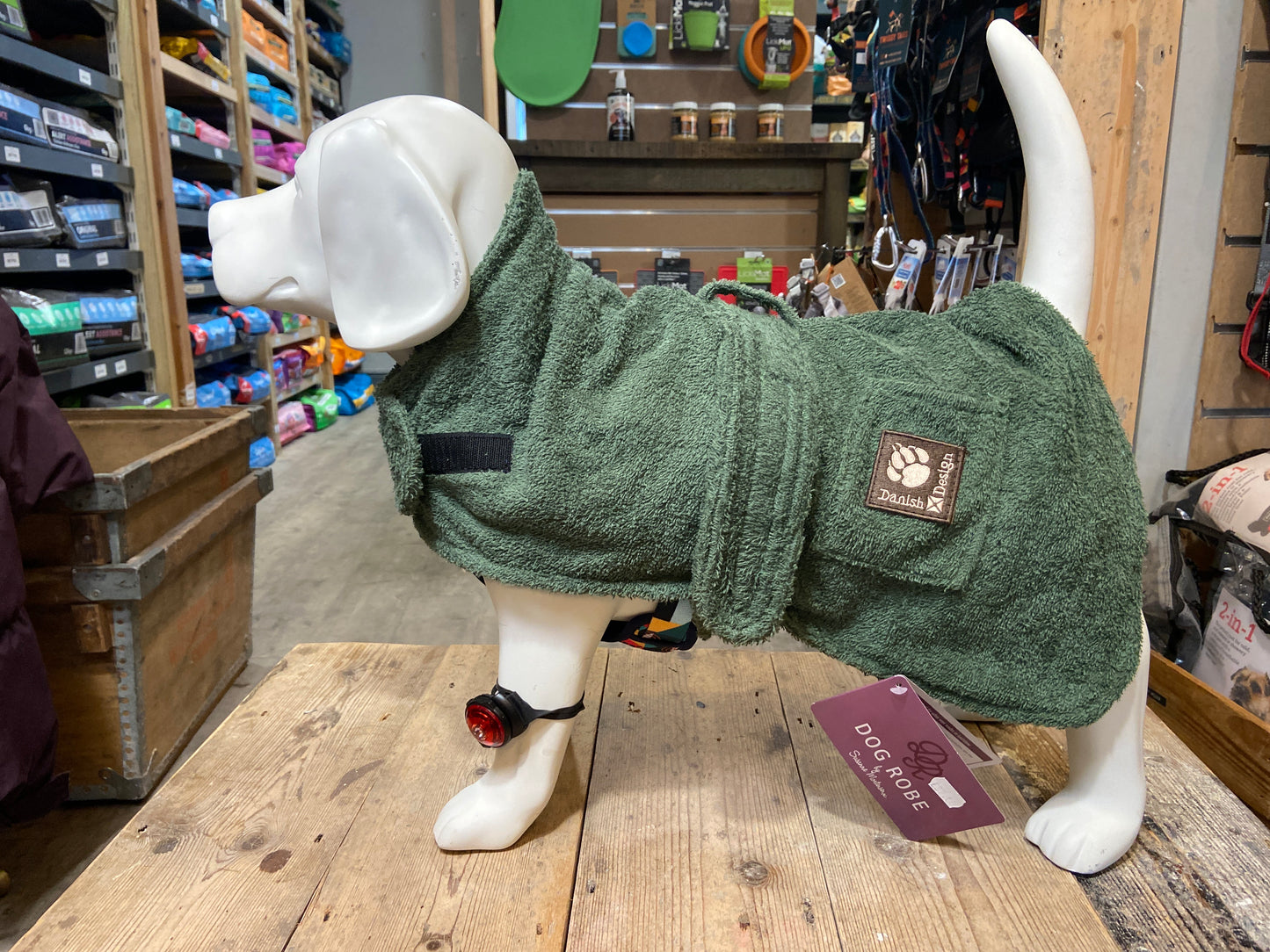Danish Design, Dog Towel Robe Green