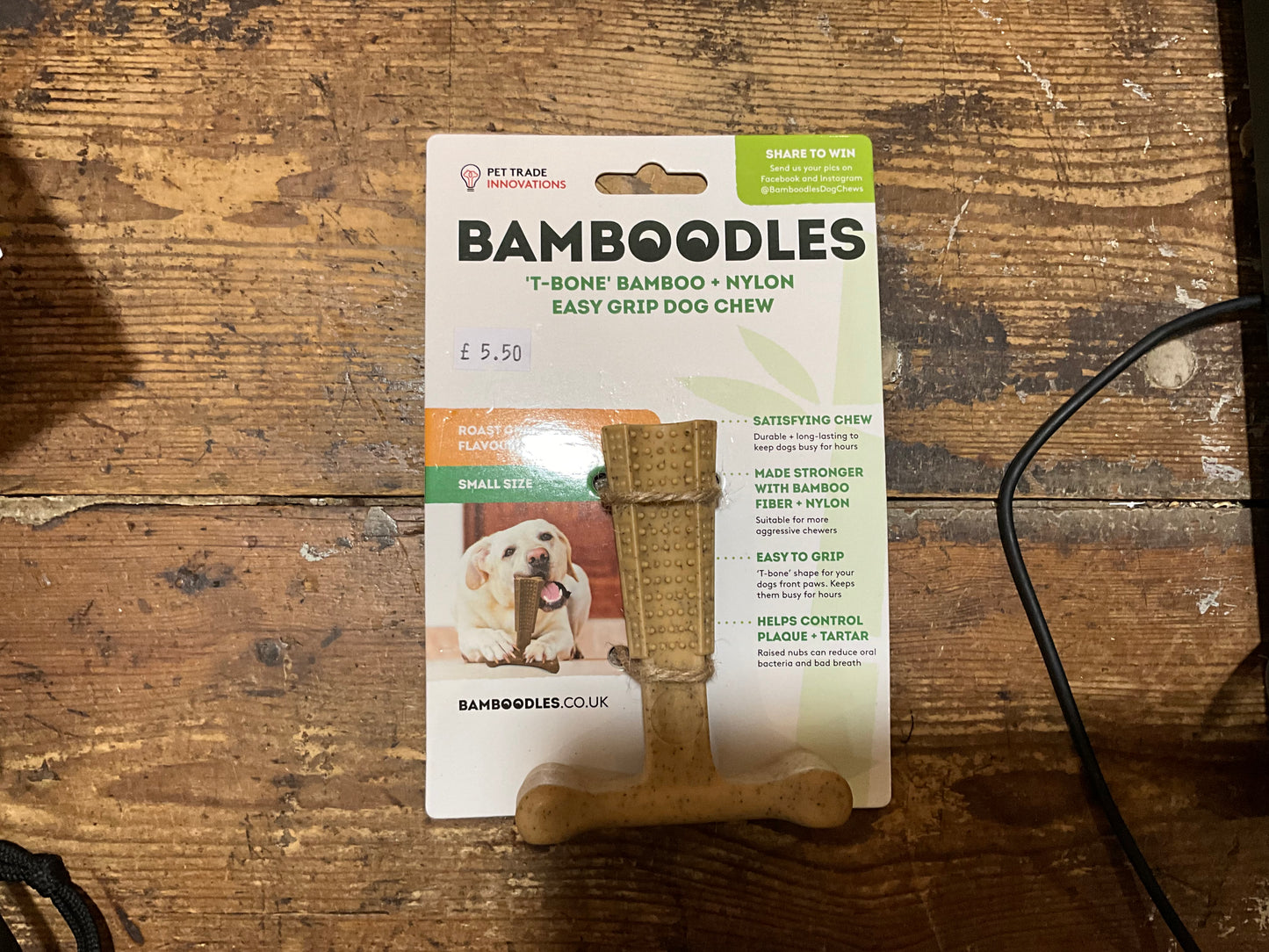 Bamboodles, T-Bone Bamboo Dog Chew