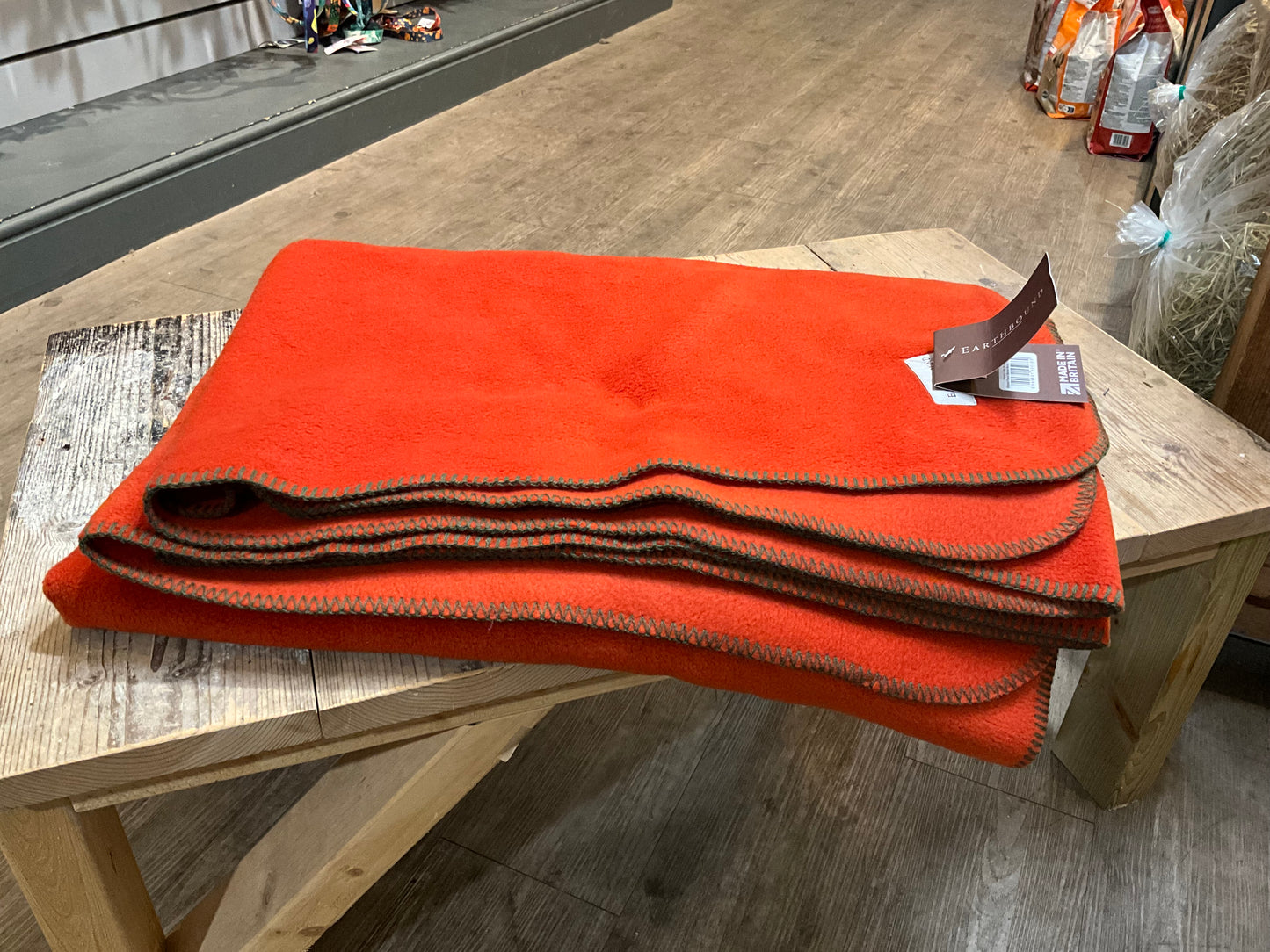 Earthbound, Fleece Blanket, Burnt Orange