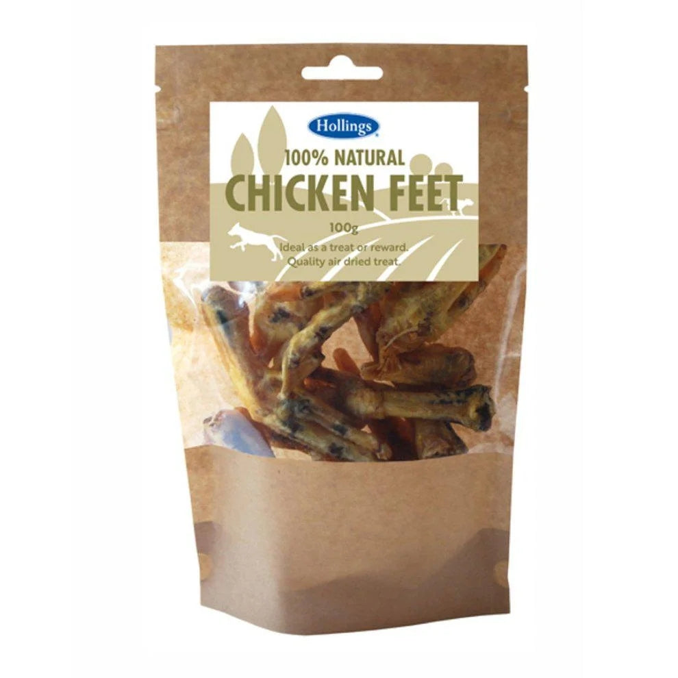 Hollings 100% Natural Chicken Feet Natural Dog Treat Chews