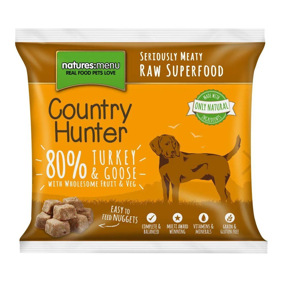 (Turkey & Goose) Natures Menu Country Hunter Raw Superfood Nuggets