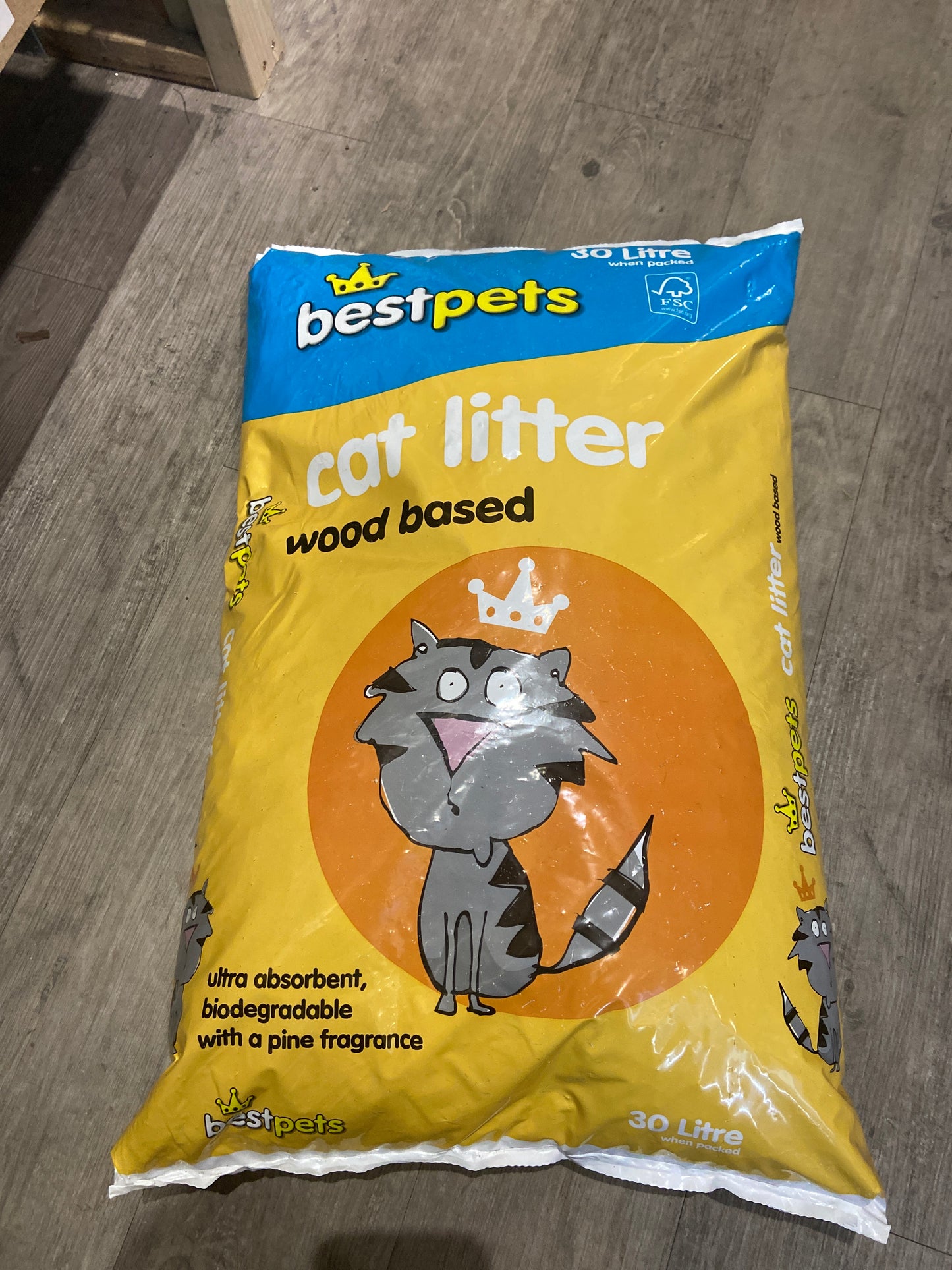 Bestpets, Cat Litter, Wood Based, 30L