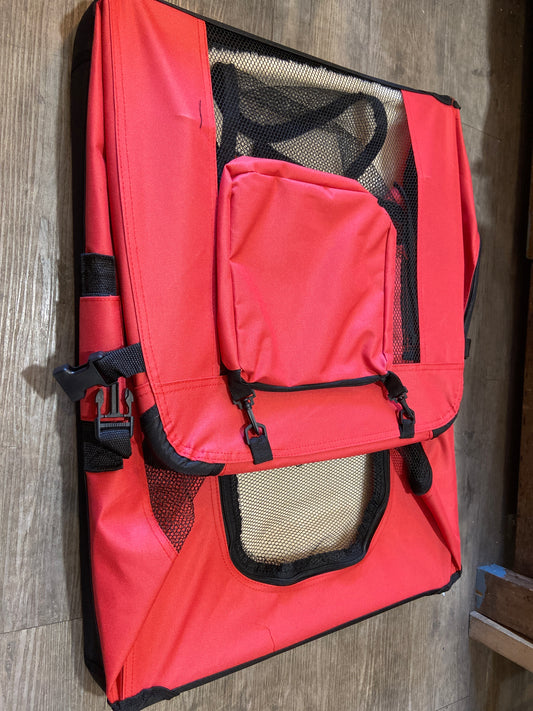 Hugglepets, Fabric Crate Foldable Pet Carrier Red