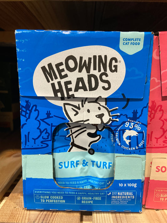 Meowing Heads, Surf & Turf Pouch