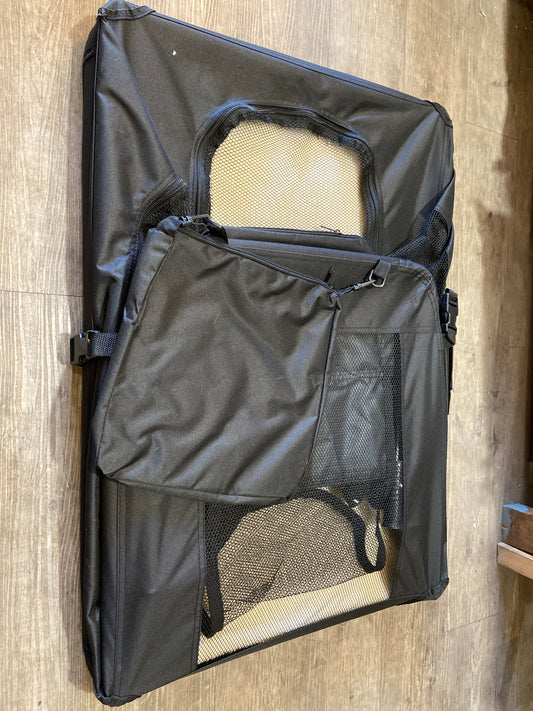 Hugglepets, Fabric Crate Foldable Pet Carrier Black