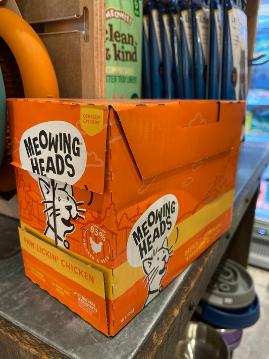 Meowing Heads, Paw Lickin Chicken, Box of 10