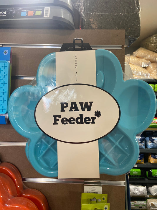 Paw, 2 in 1 Slow Feeder, Blue