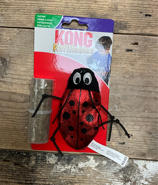 KONG, Refillables Catnip Cat Toy, Ladybug