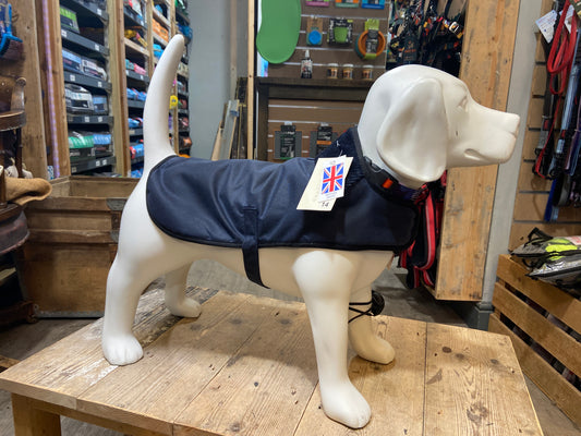 Earthbound, Premium Wax Dog Coat, Navy