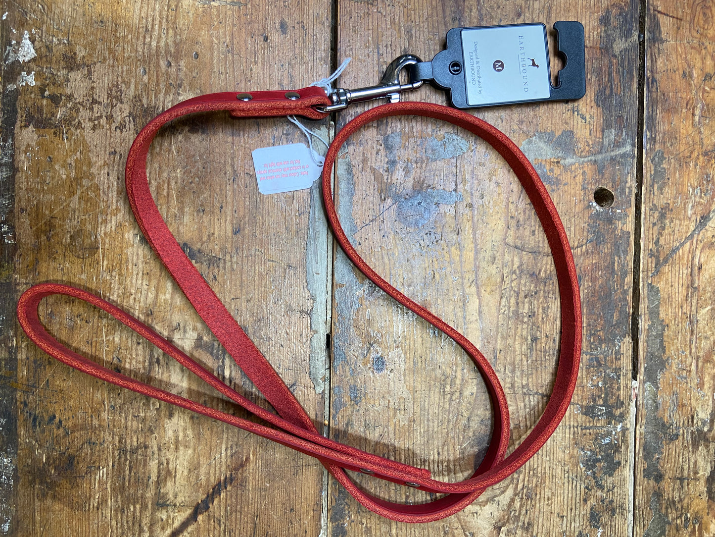 Earthbound, Soft Country Leather Lead, Red