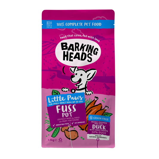 Barking Heads, Small Breed, Doggylicious Duck, 1.5kg