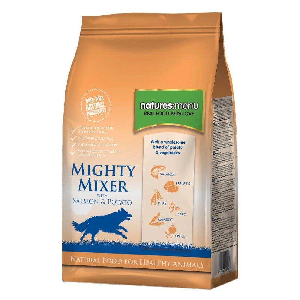 Natures Menu Mighty Mixer with Salmon & Potato Dry Dog Mixer Food 2KG
