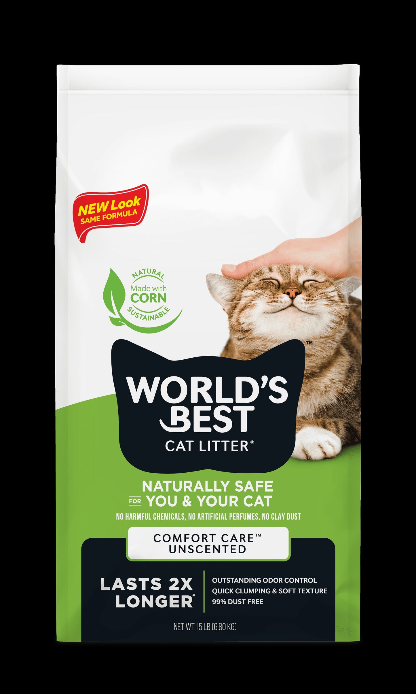 Worlds Best 322591001083 15 lbs Original Unscented Cat Litter