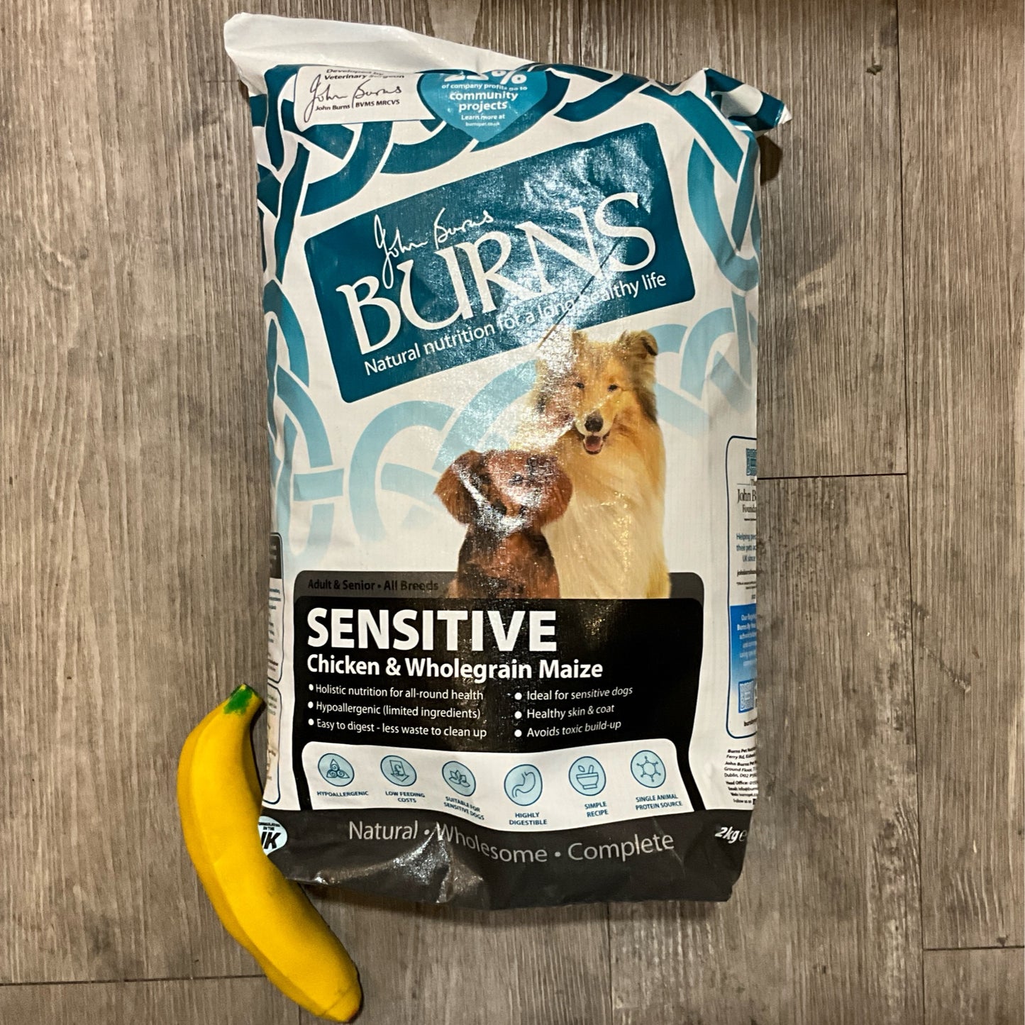 Burns, Sensitive, Chicken & Wholegrain Maize, 2kg