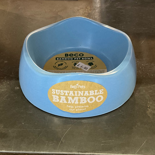 Beco, Bamboo Dog Bowl, Blue