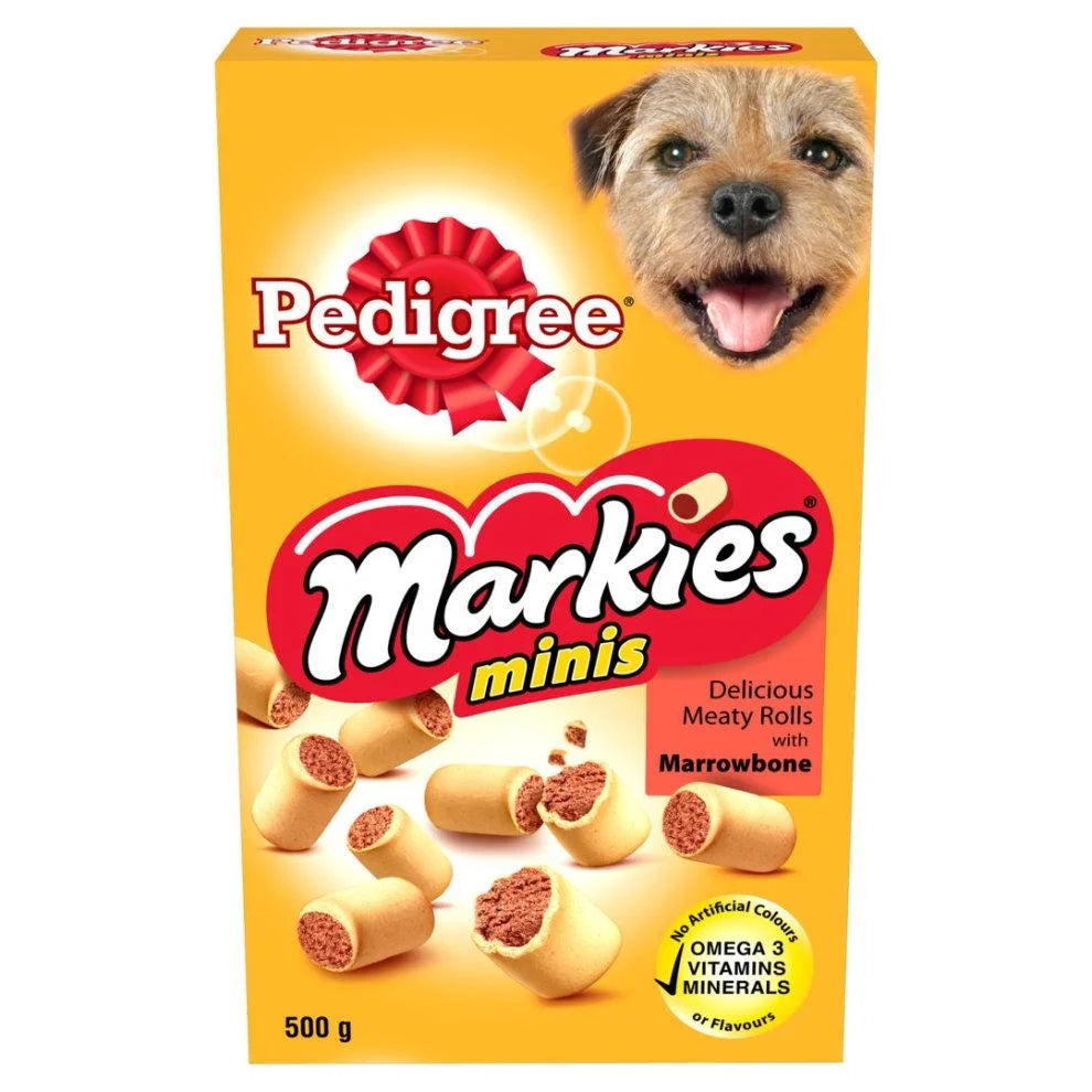 PEDIGREE Markies Dog Treats All Breeds Dogs Mini Originals12 x 500g packs