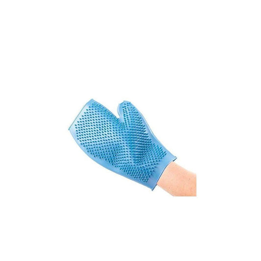 Ancol - Rubber Grooming Glove Blue